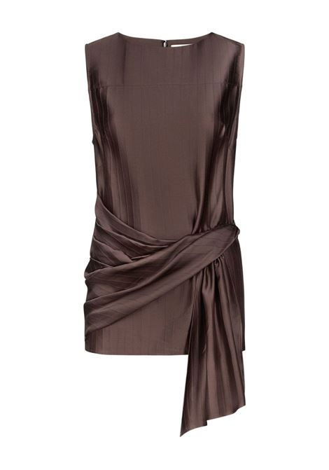fonda draped top woman brown LOULOU DE SAISON | FONDADARK BROWN